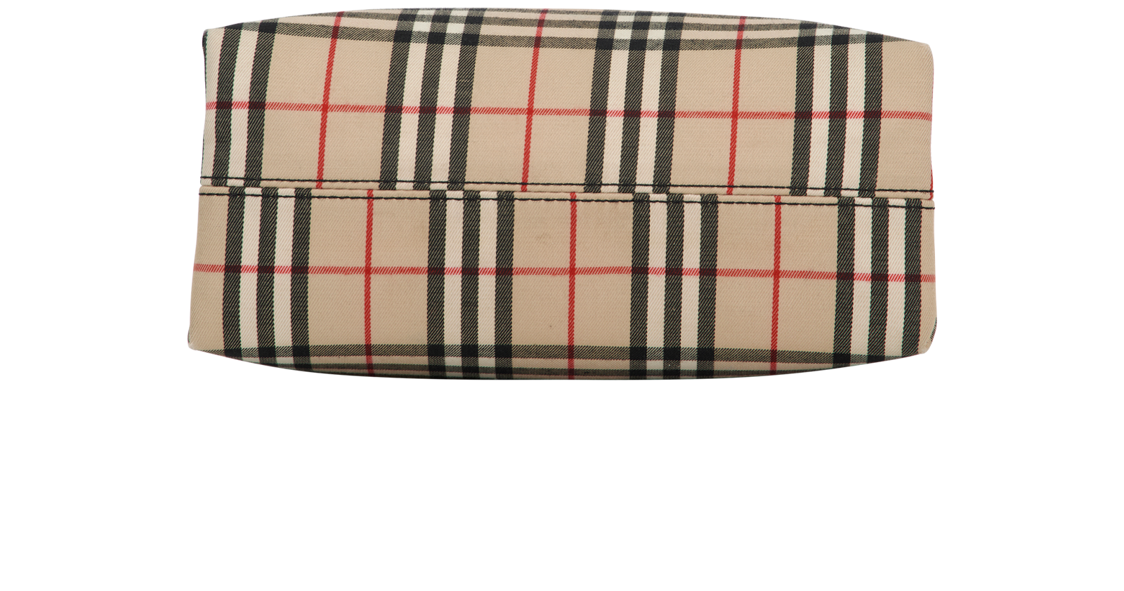 Small Check Tote, &pound;350, Handbags, Beige/Black/Brown, Canvas, Top view